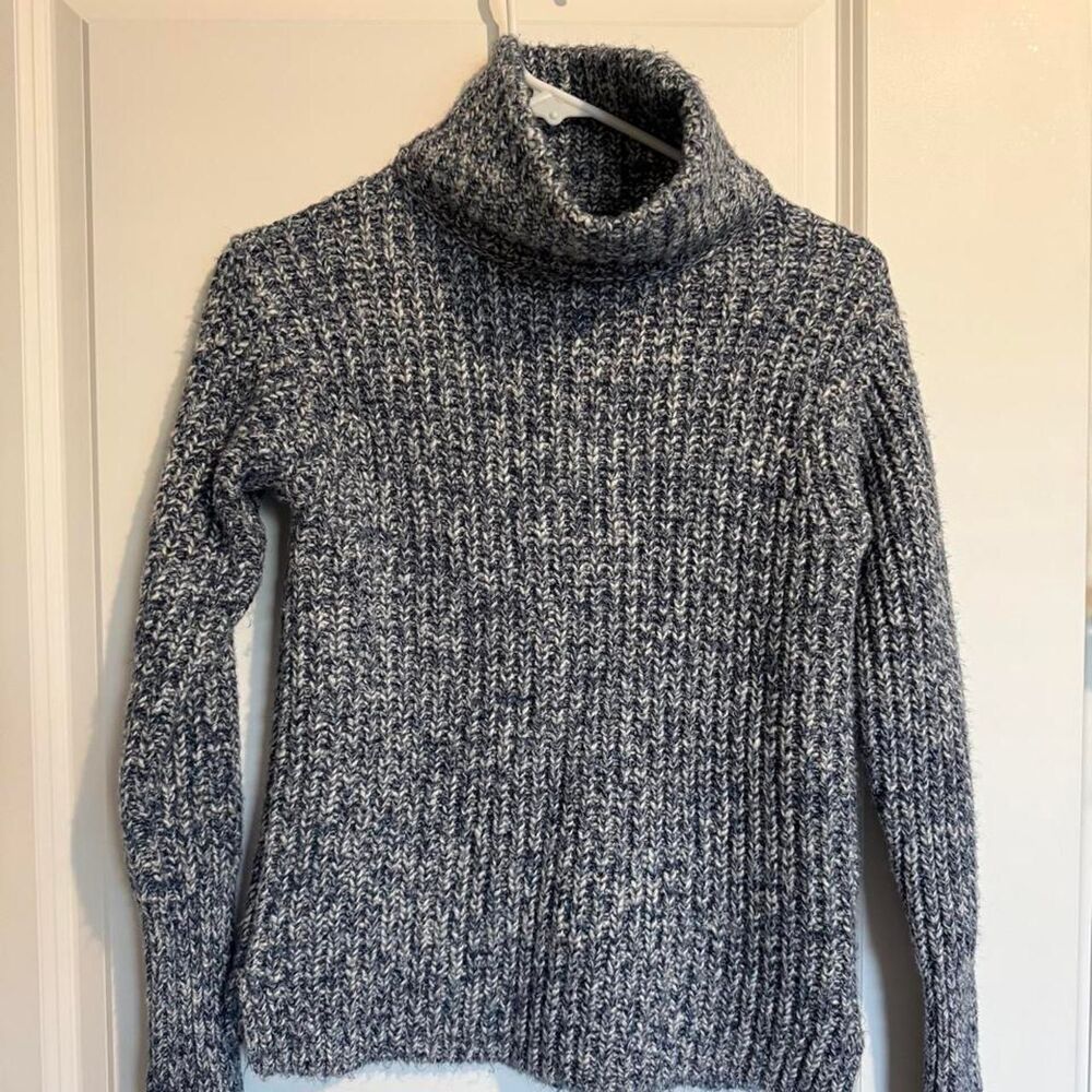 Jcrew Women's Blue and Grey Jumper